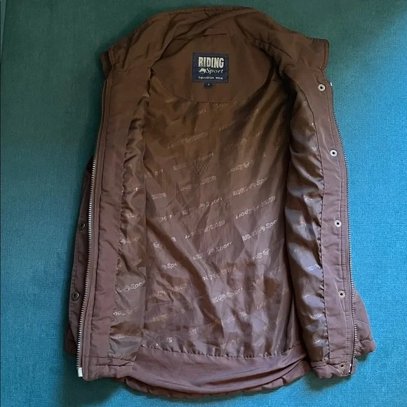 Equestrian Sport- Brown Quilted Vest with Gold Buttons- Women’s small - Picture 8 of 9
